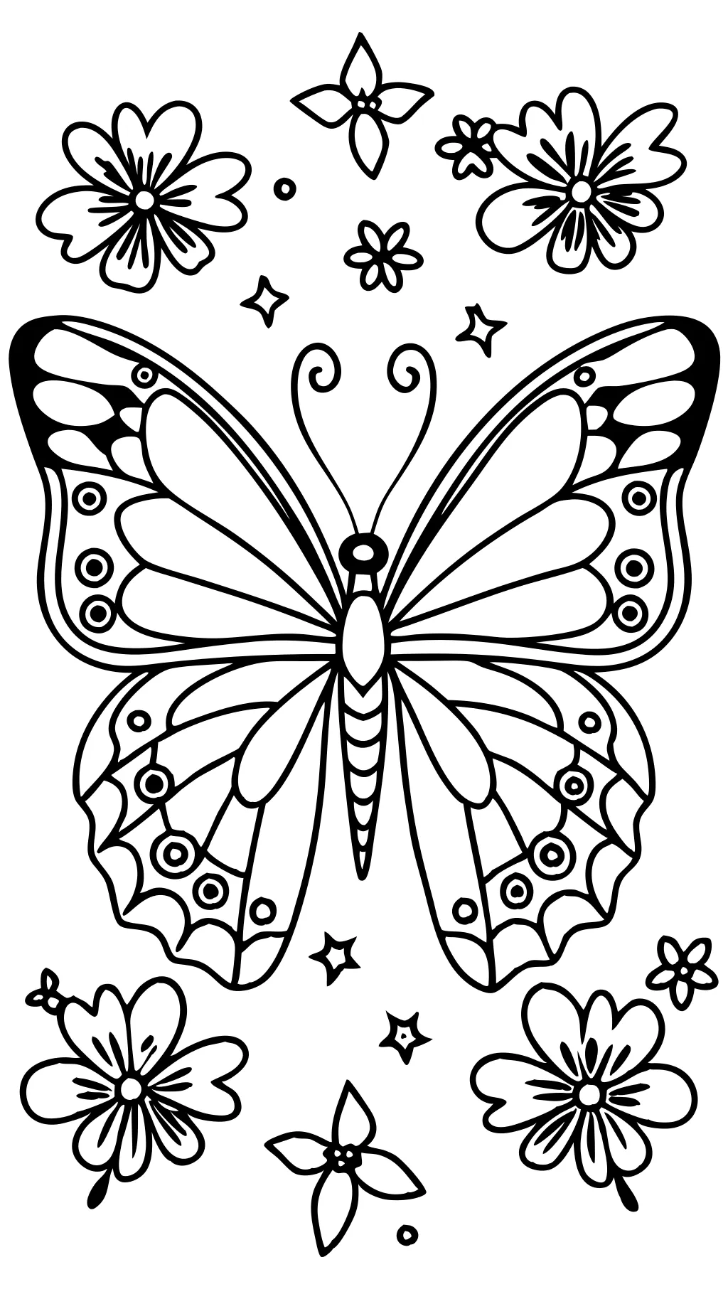 páginas para colorear de mariposa